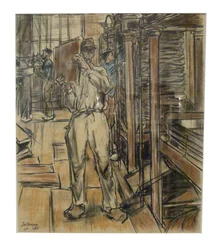 Perserij 1 von 12 Lithografien, die Toorop über die Herstellung von Kerzen machte